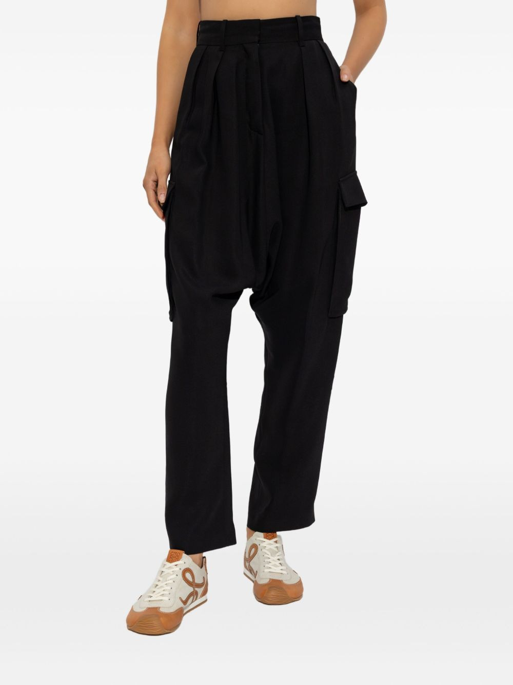 pleated cargo trousers - 3