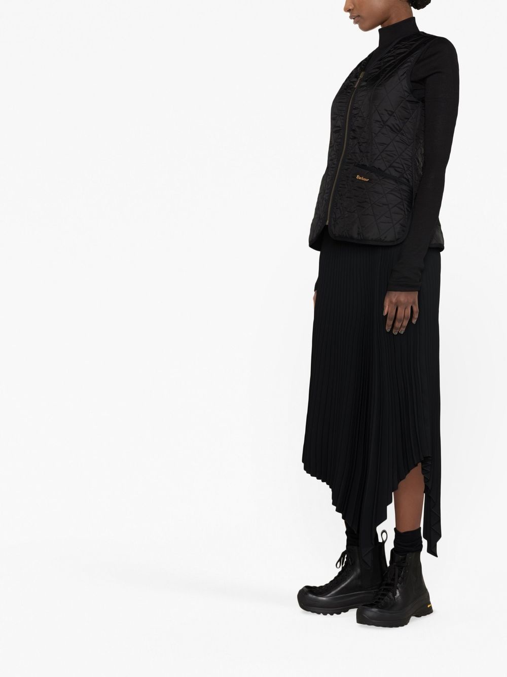 quilted zip-up gilet - 3