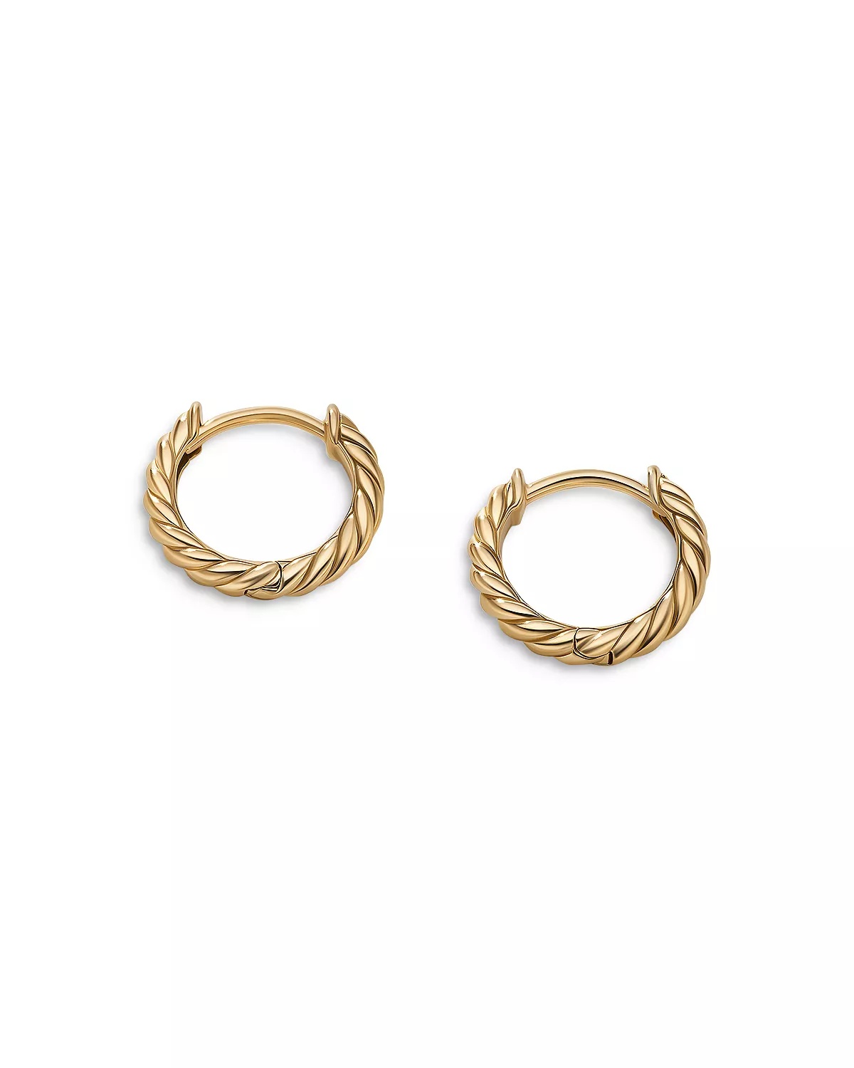 Sculpted Cable Micro Huggie Hoop Earrings, 10.7mm - 7
