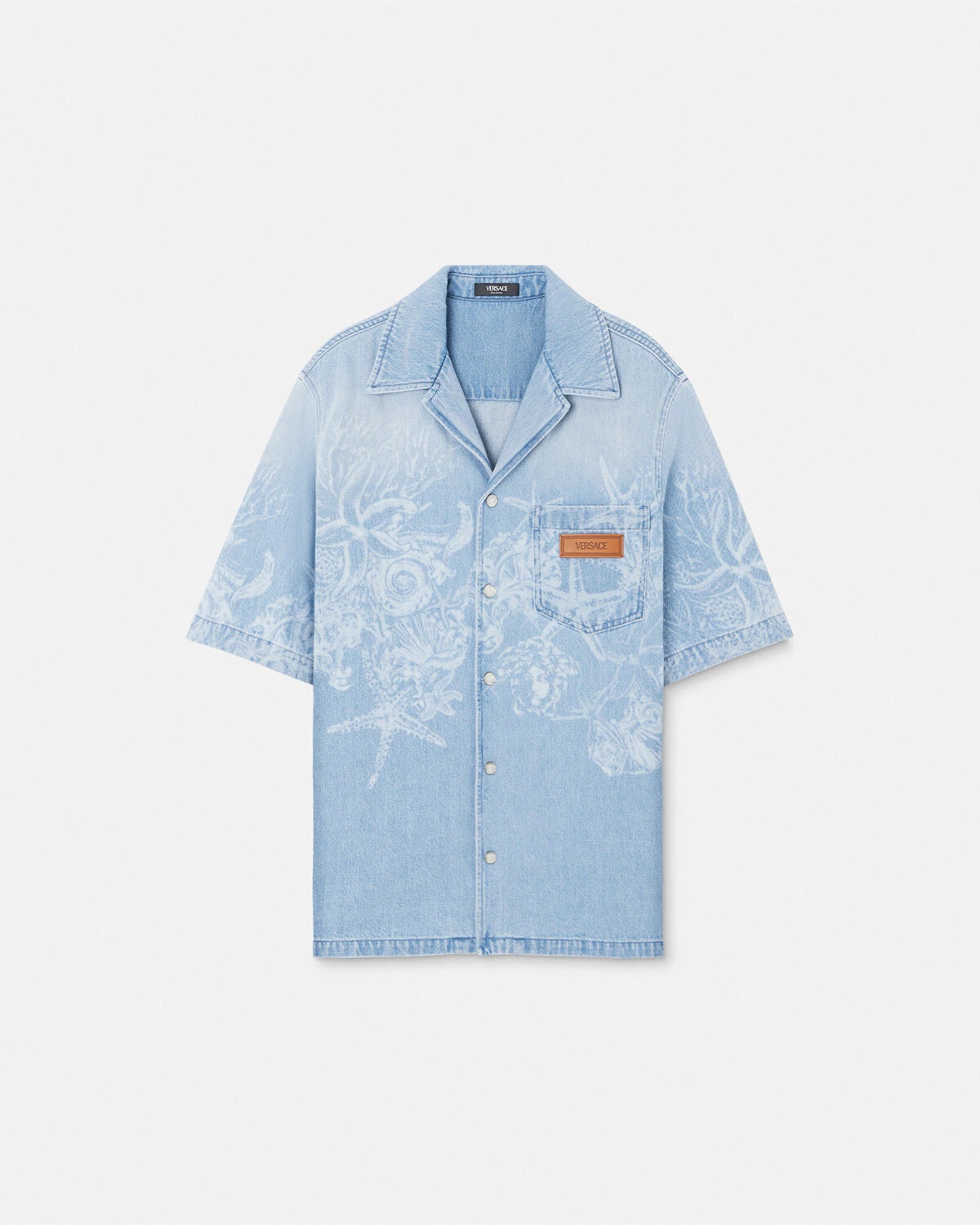 Lasered Barocco Sea Denim Overshirt - 1