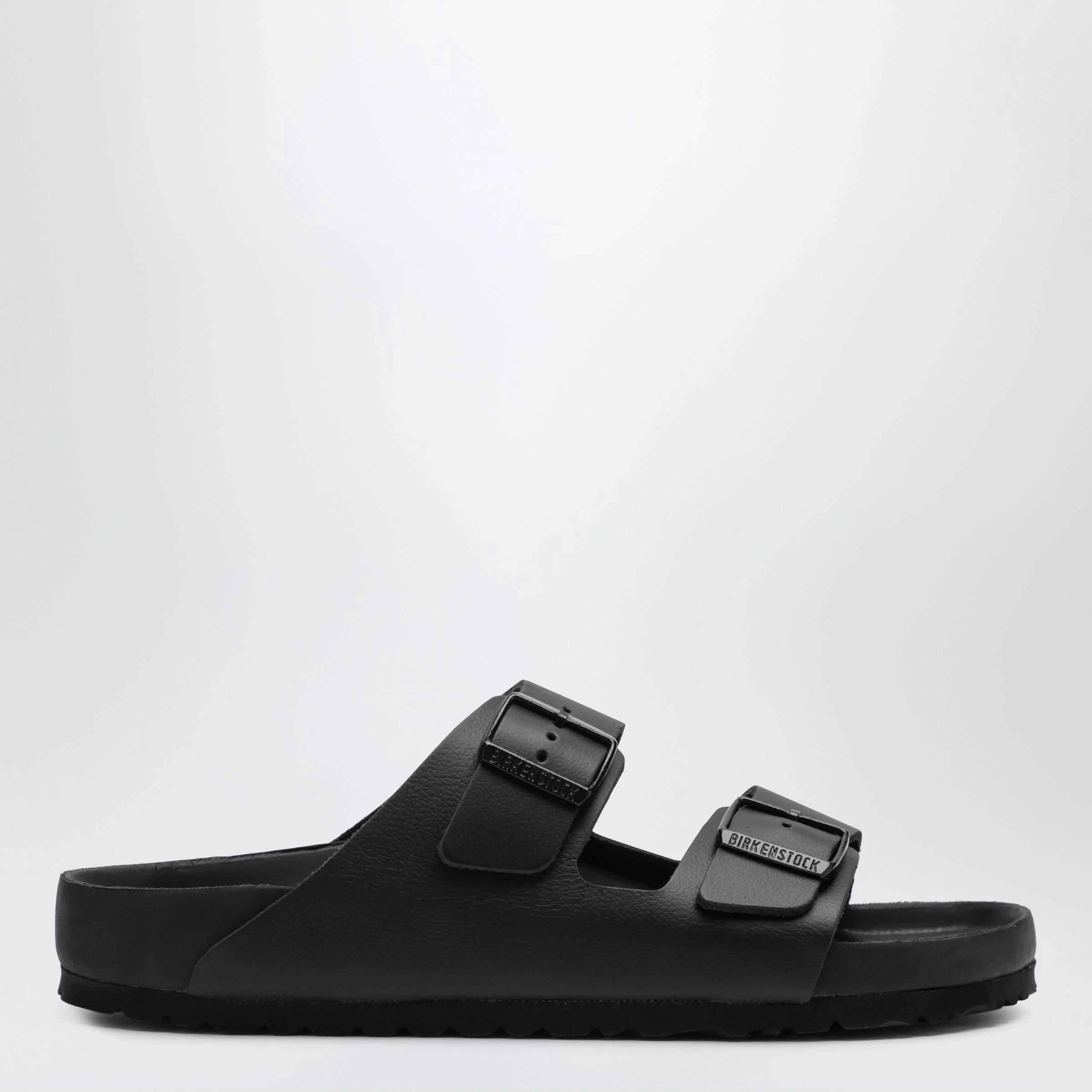 Black Arizona slides in EVA and natural leather - 1