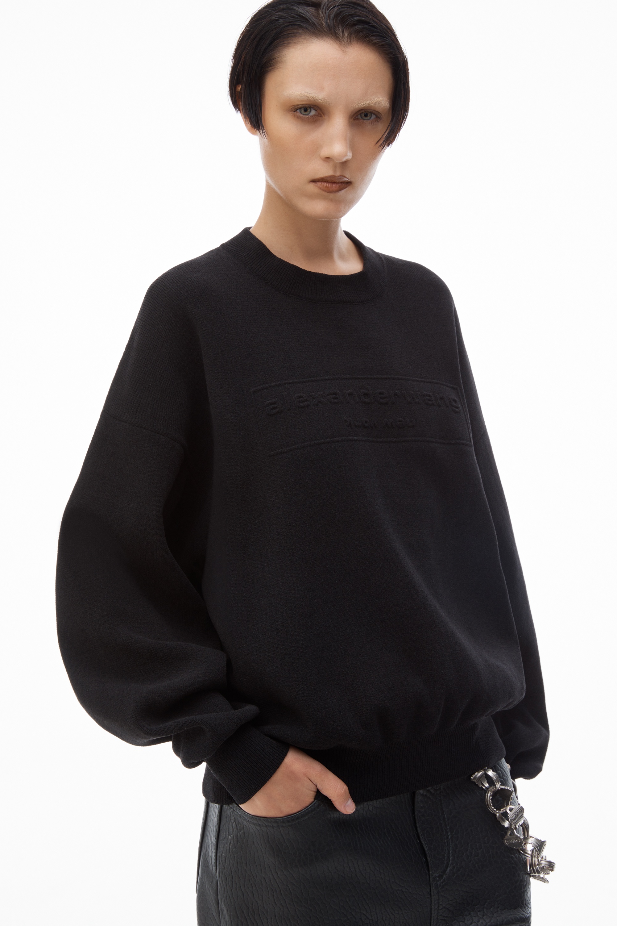 PULLOVER SWEATER IN RIBBED CHENILLE - 3