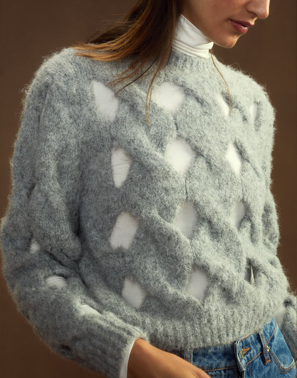 Open Knit Sweater - 6