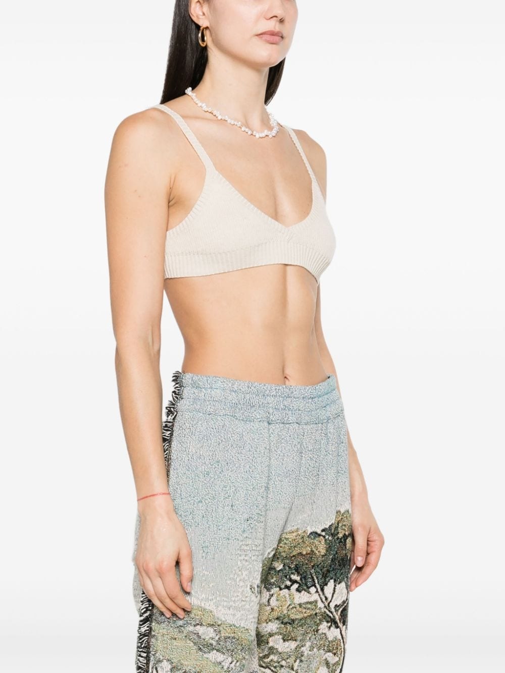 ribbed triangle bralette - 3