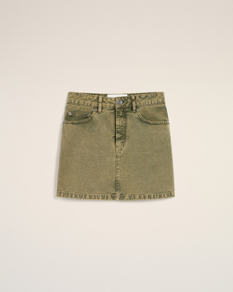 AMI Paris GREEN COTTON MINI SKIRT outlook