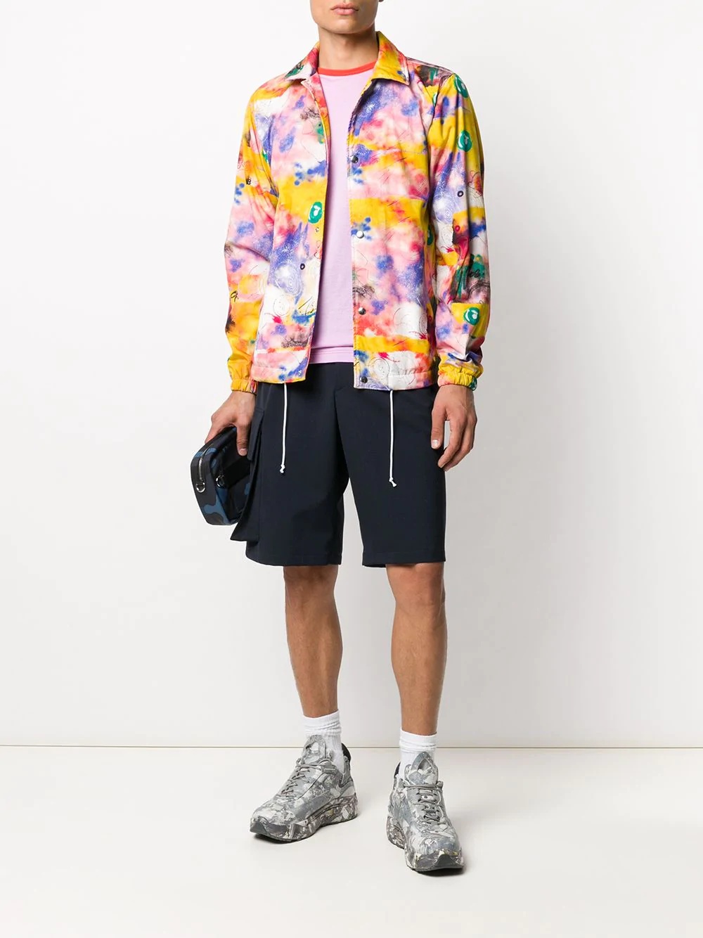 tie-dye graphic print jacket - 2