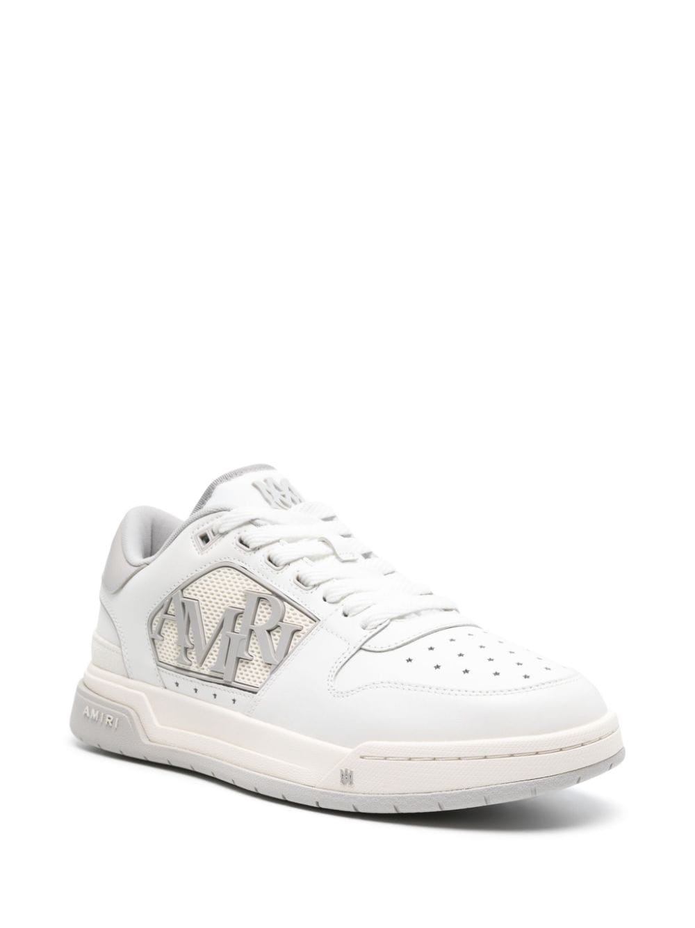 logo-embossed leather sneakers - 2