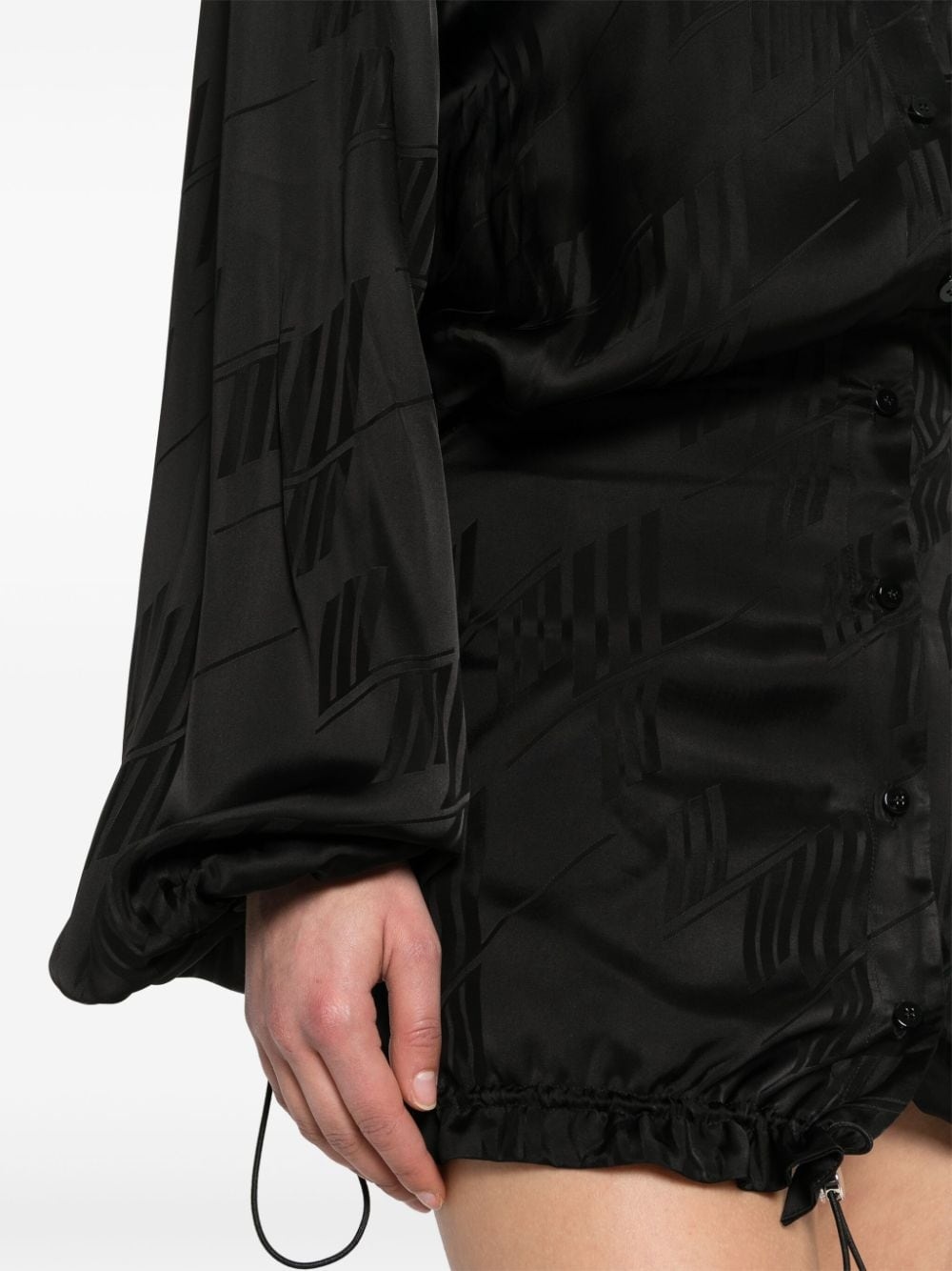 logo-jacquard mini dress - 5