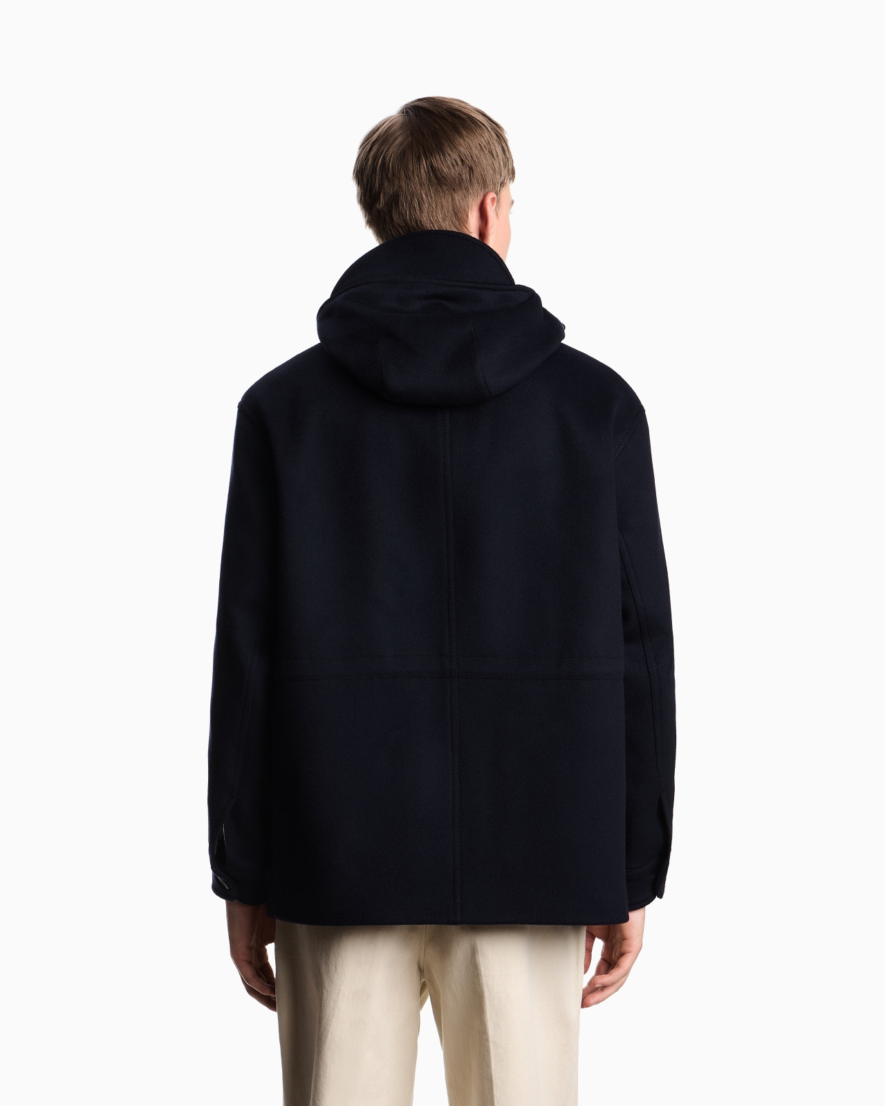 HOODED BLOUSON IN WOOL CLOTH - 3