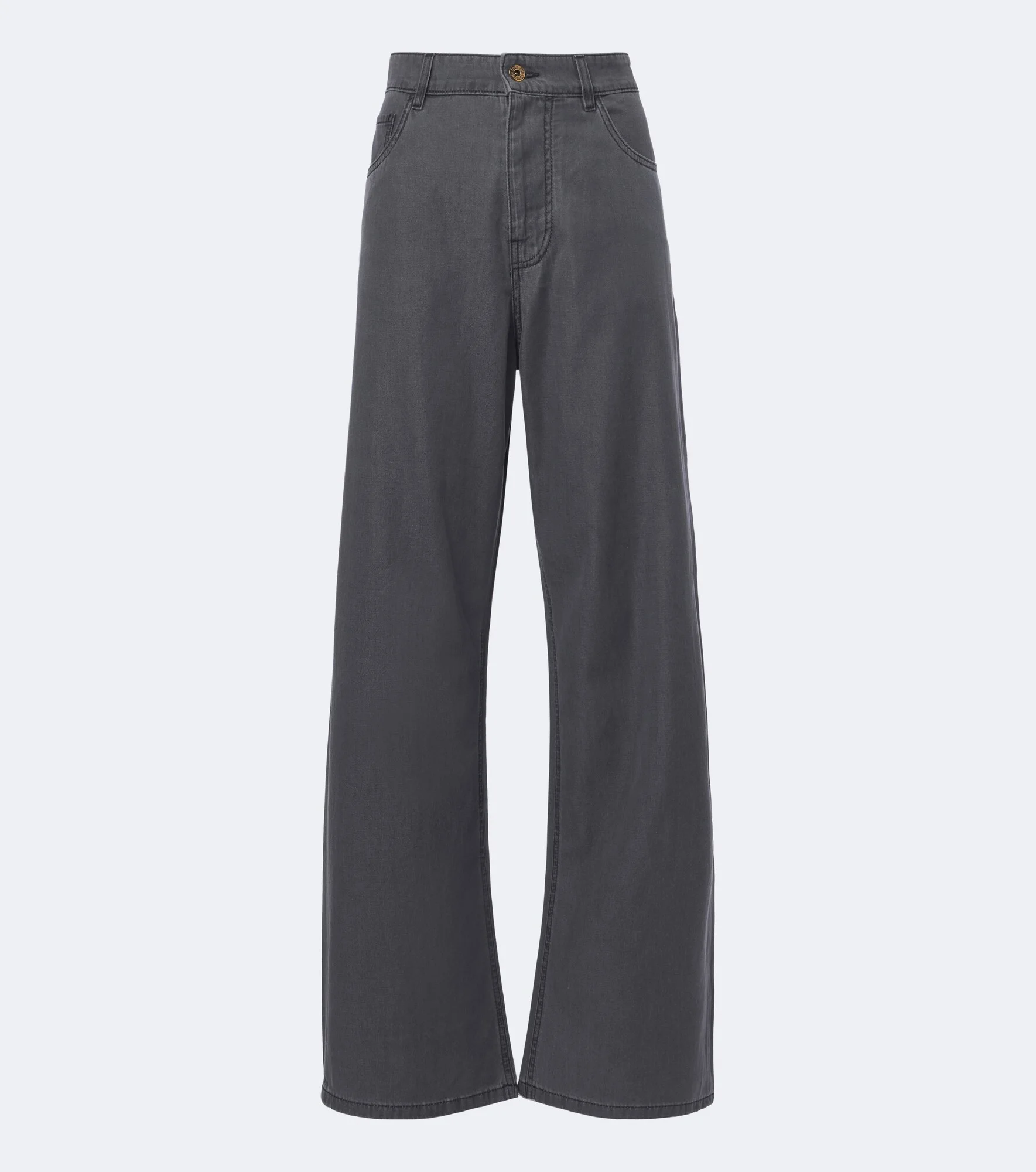Chambray wide-leg pants - 1