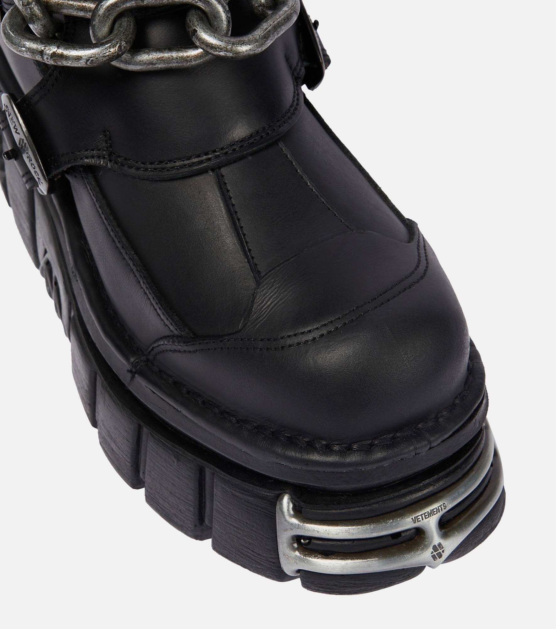 x New Rock leather platform boots - 6