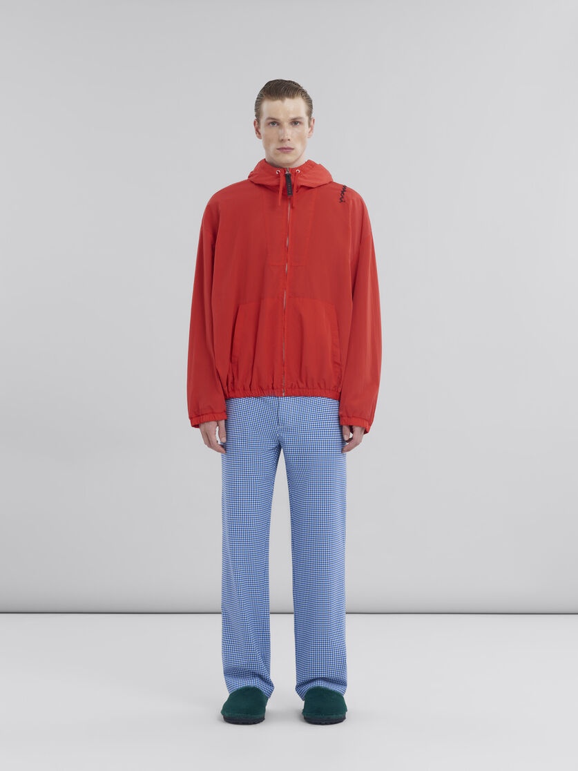 Marni CRINKLED NYLON HOODED JACKET | REVERSIBLE