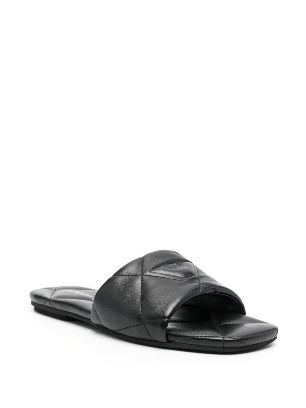 Quilted faux-leather sandals - 2