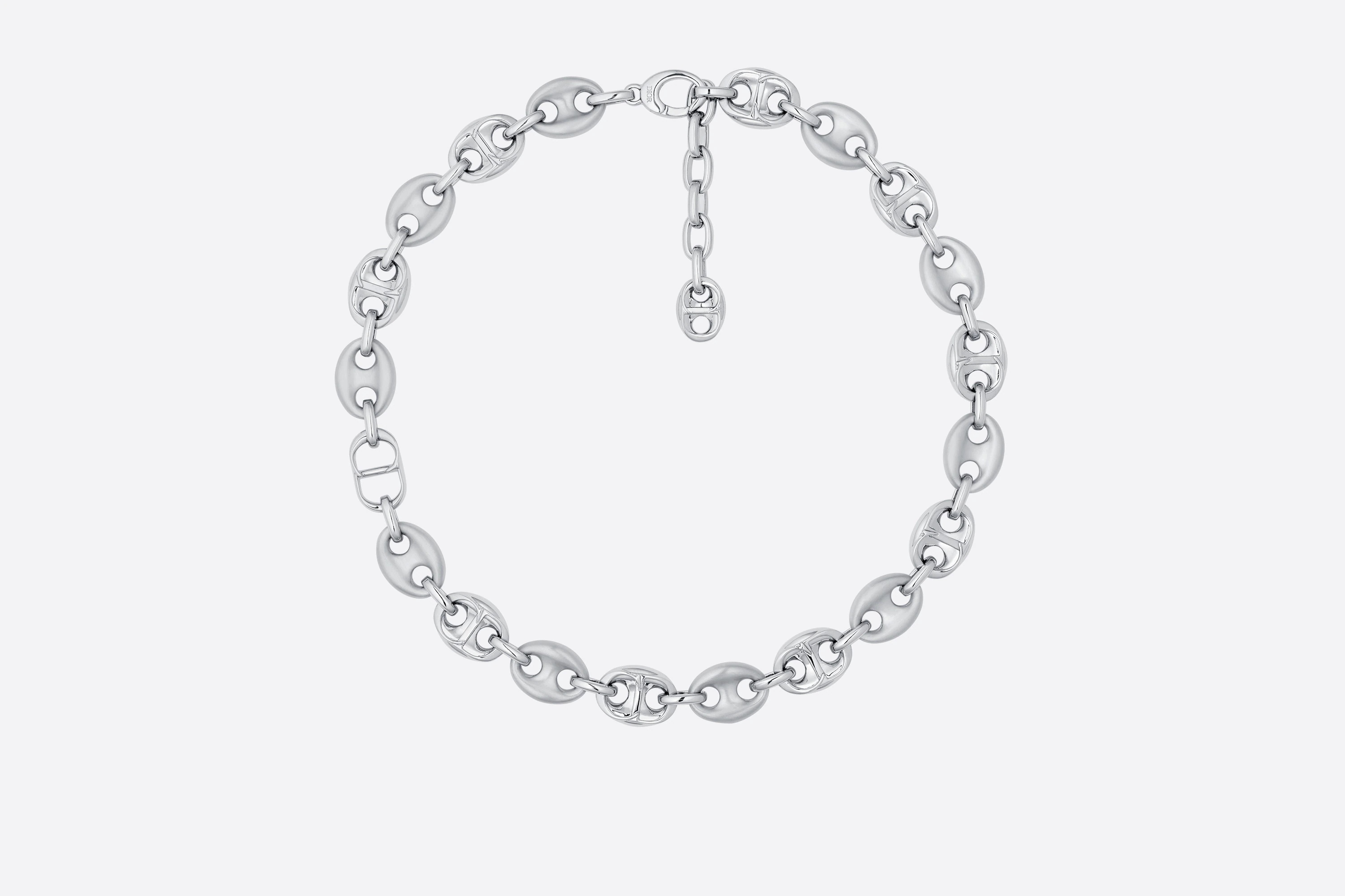 CD Icon Oval Chain Link Necklace - 1
