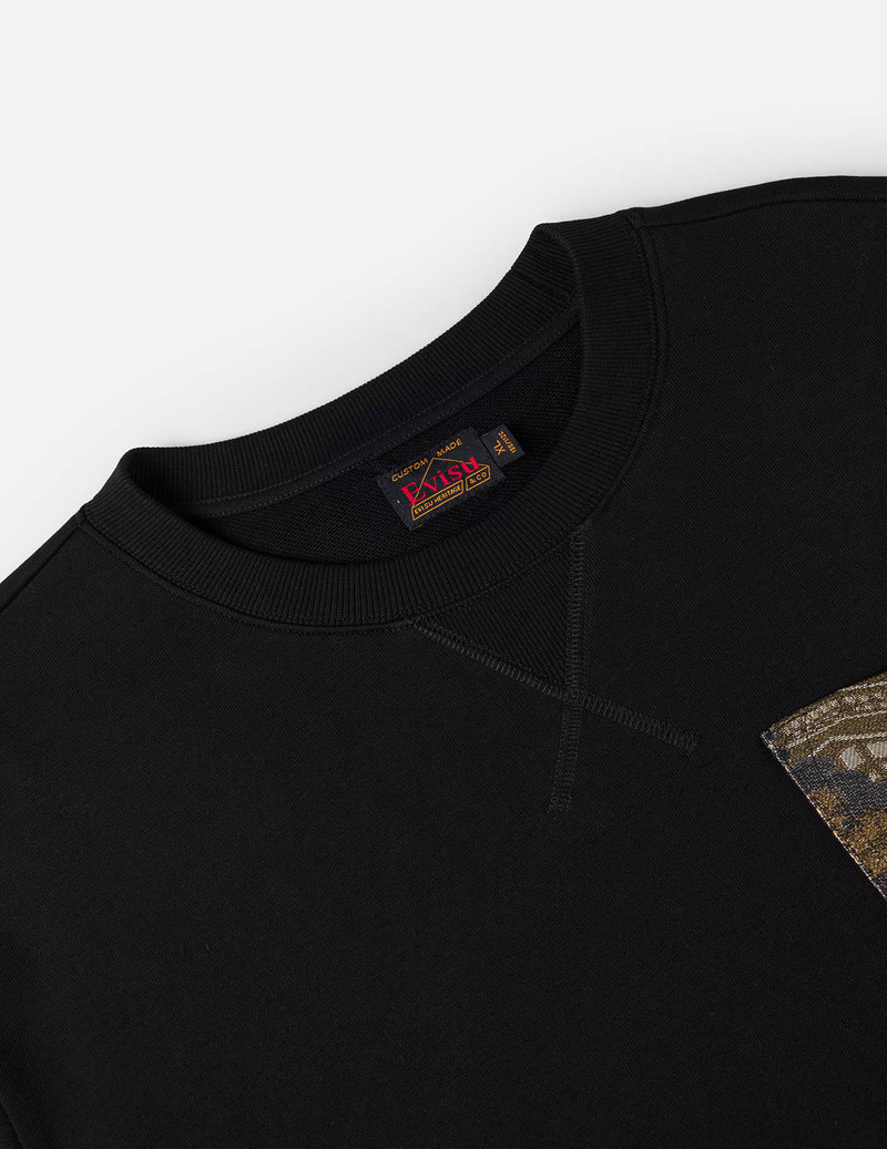 Japanese Print Brocade Pocket Sweatshirt 6