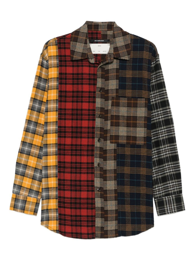 color-block check shirt 1