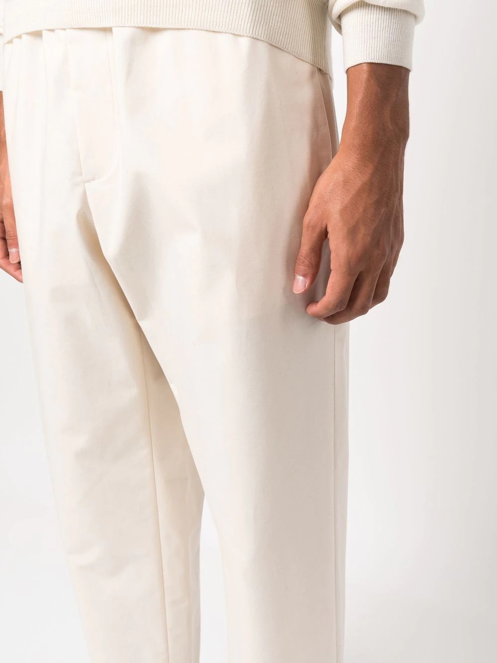 cropped straight-leg trousers - 5