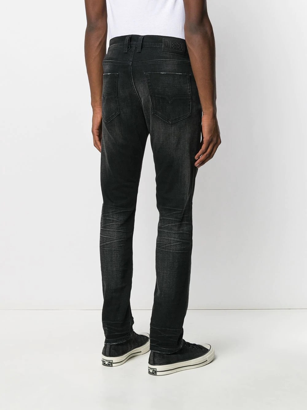 faded slim-fit jeans - 4