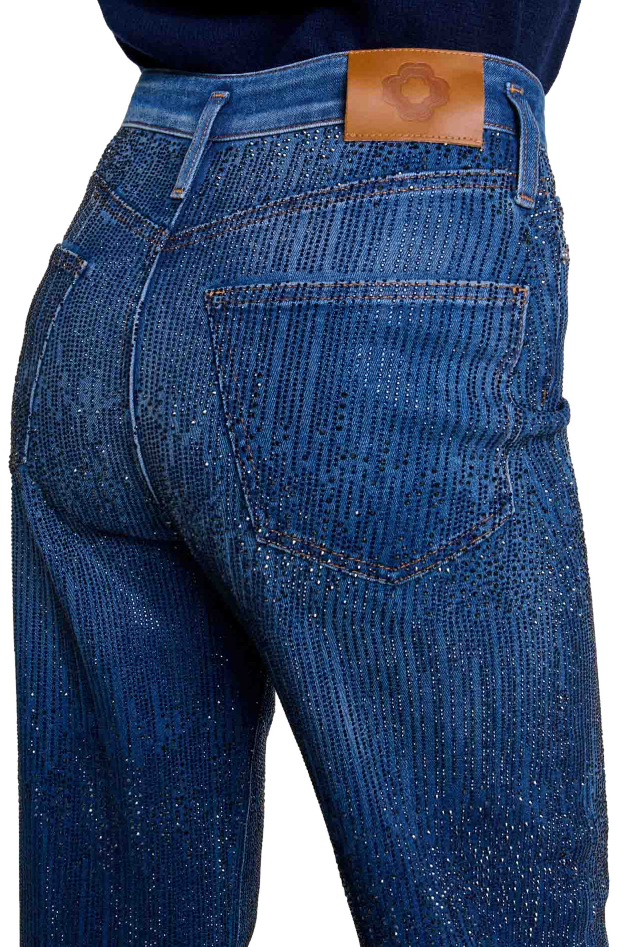 maje Rhinestone jeans in Blue at Nordstrom - 5