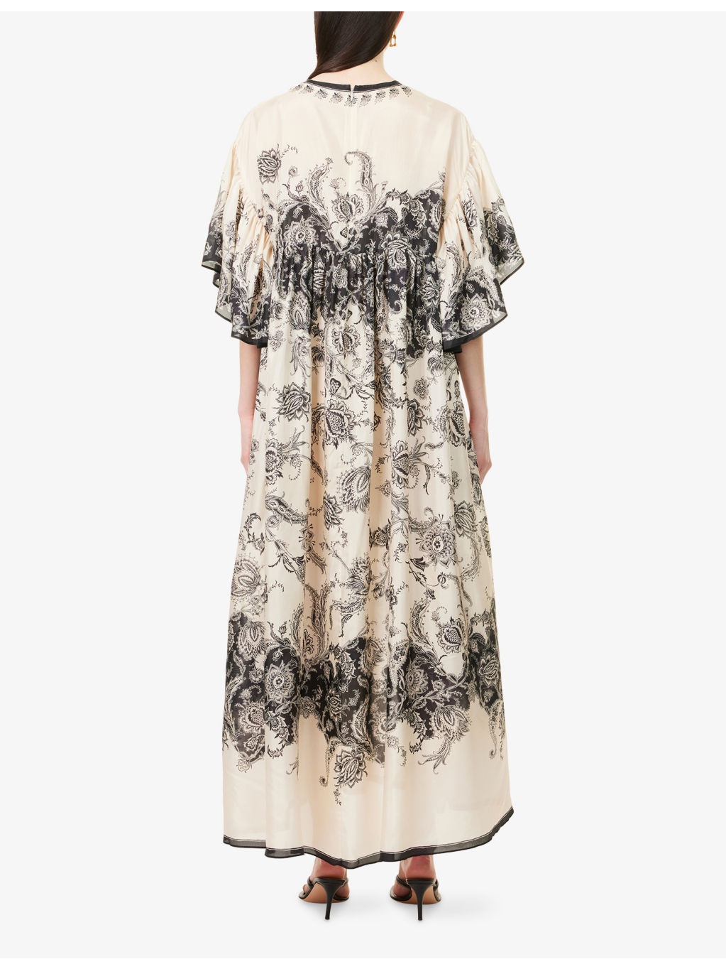 Rhiannon Floral Silk Maxi Dress - 4
