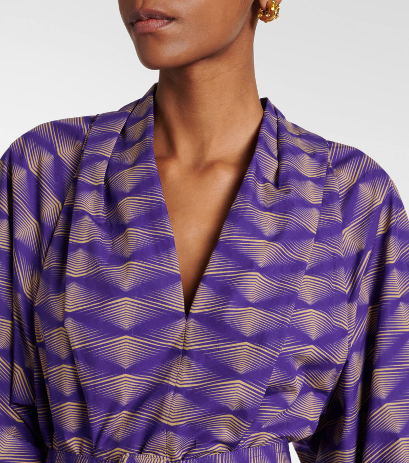 Printed cotton poplin minidress 4