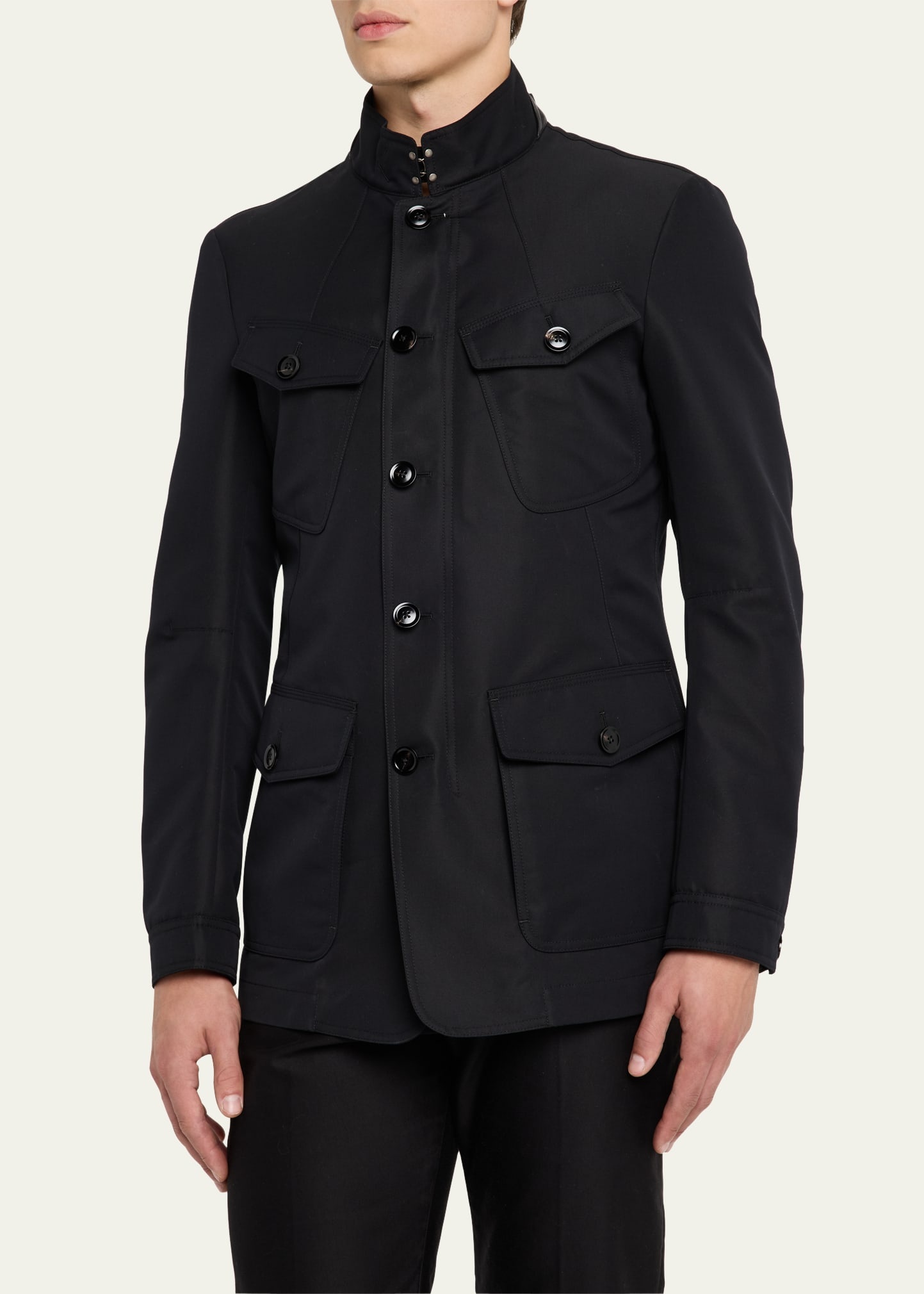 Men's Compact Nylon Military Jacket - 4