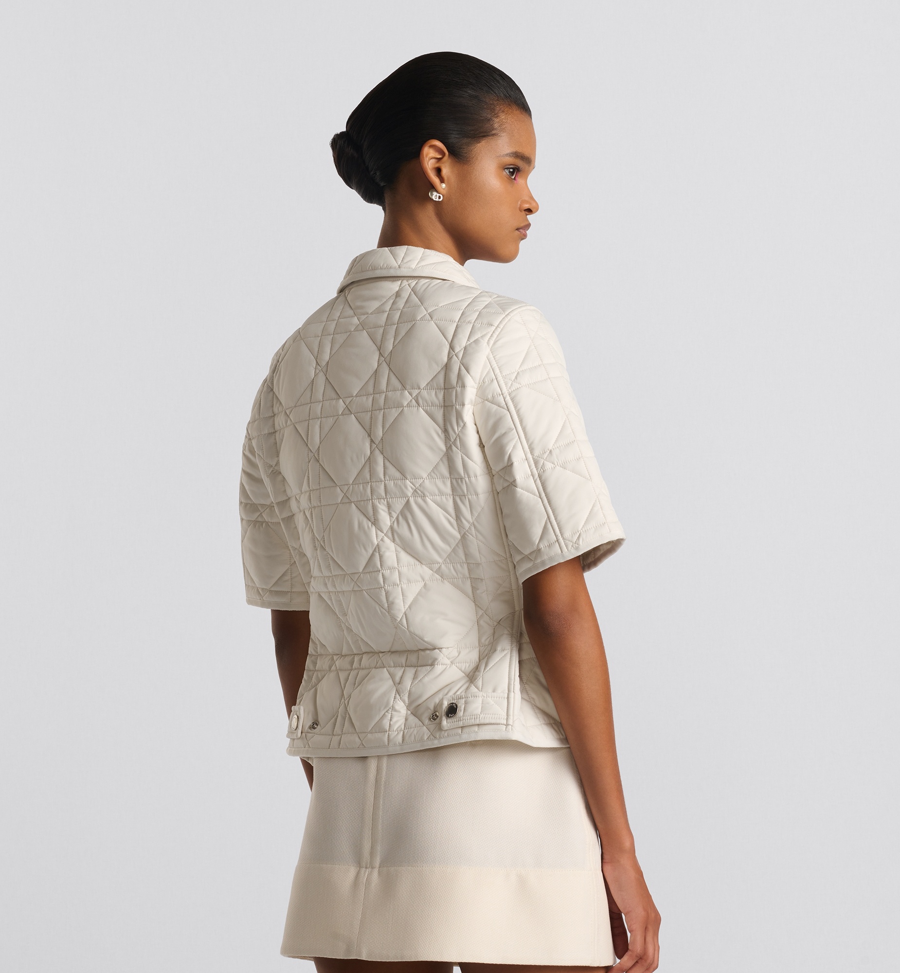 Macrocannage Short-Sleeved Peacoat - 3
