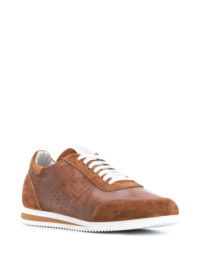 Brunello Cucinelli suede-panel low-top sneakers outlook