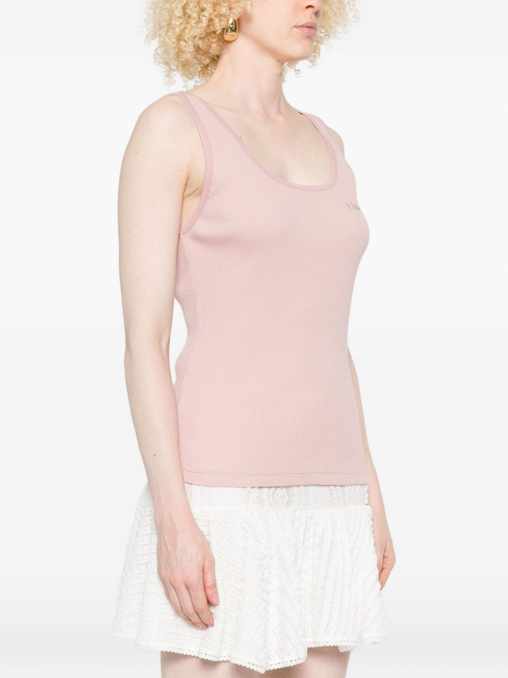 embroidered-logo tank top - 3