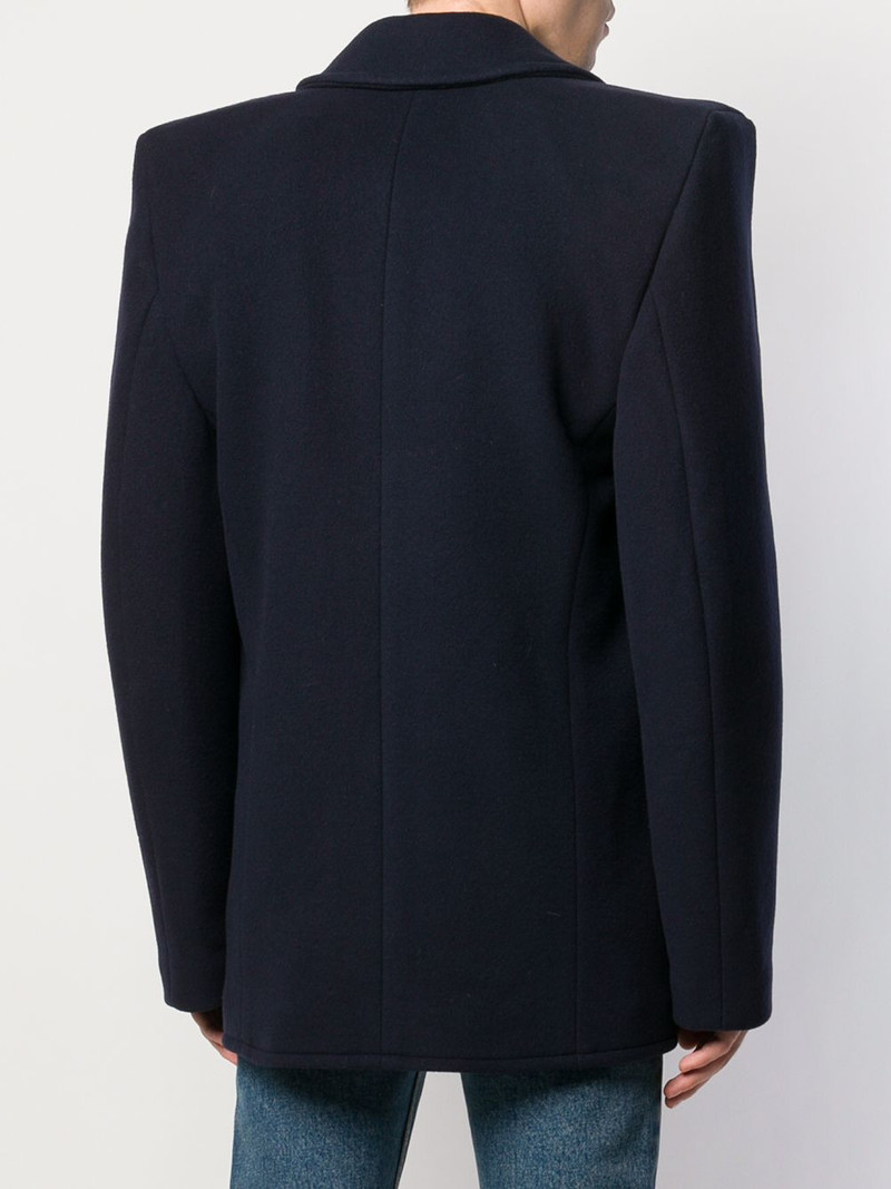 squared shoulder short peacoat 4