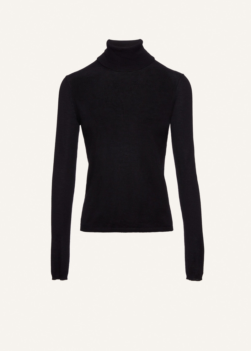 Cashmere turtleneck in black 1