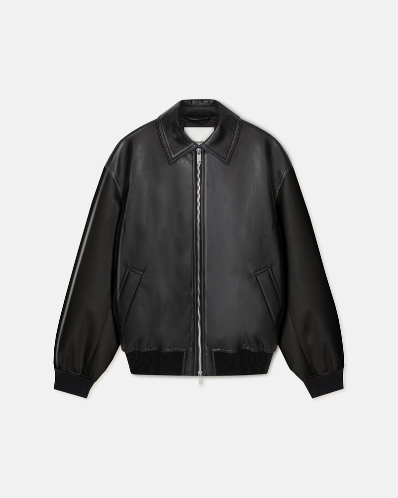 Regenerated Leather Bomber Jacket 1