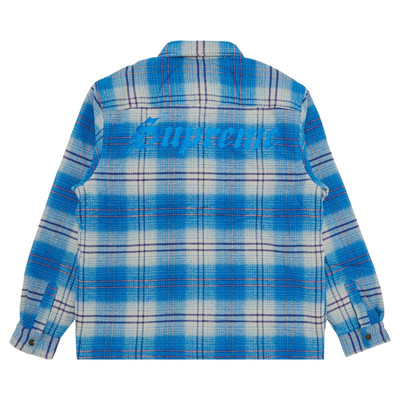 Supreme Supreme Lined Flannel Snap Shirt 'Blue' outlook