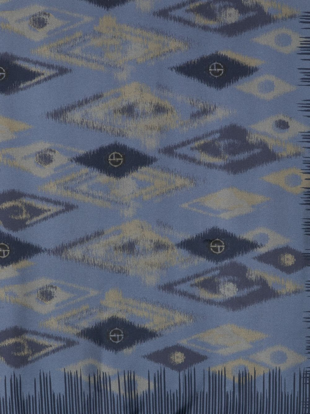 ikat-pattern silk scarf - 2