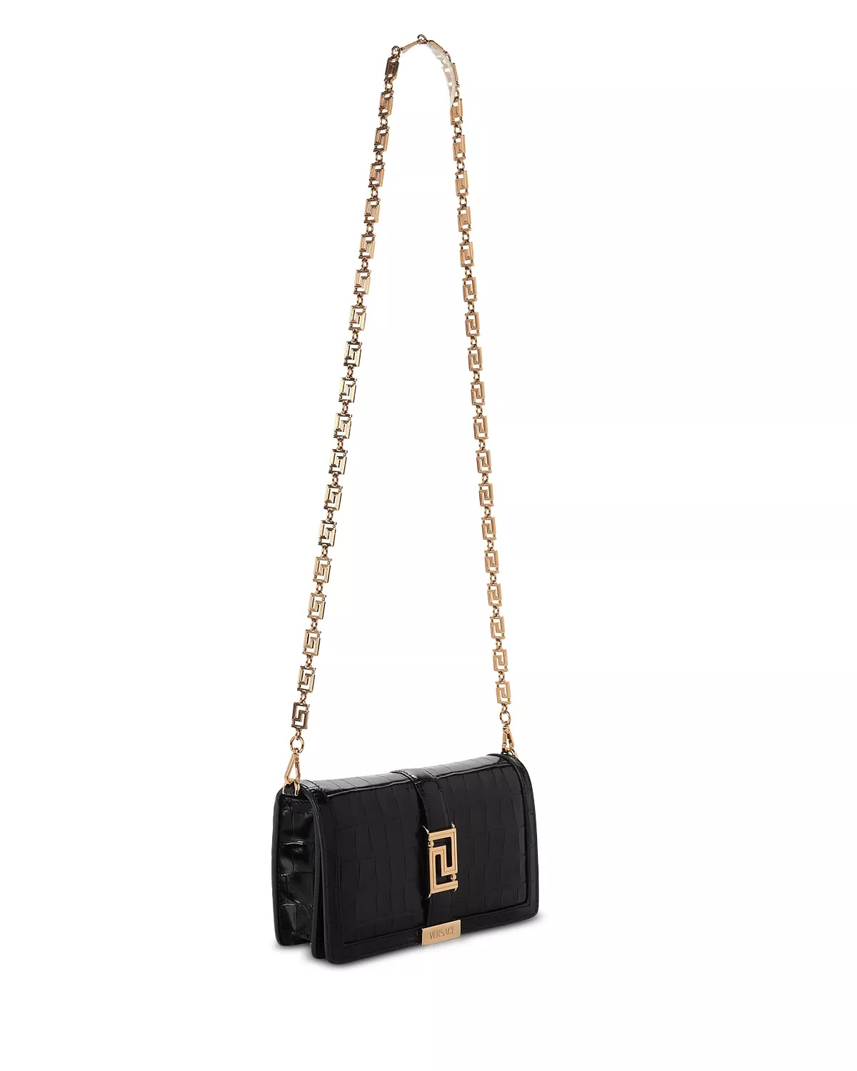 Greca Goddess Croc Embossed Leather Mini Bag - 4