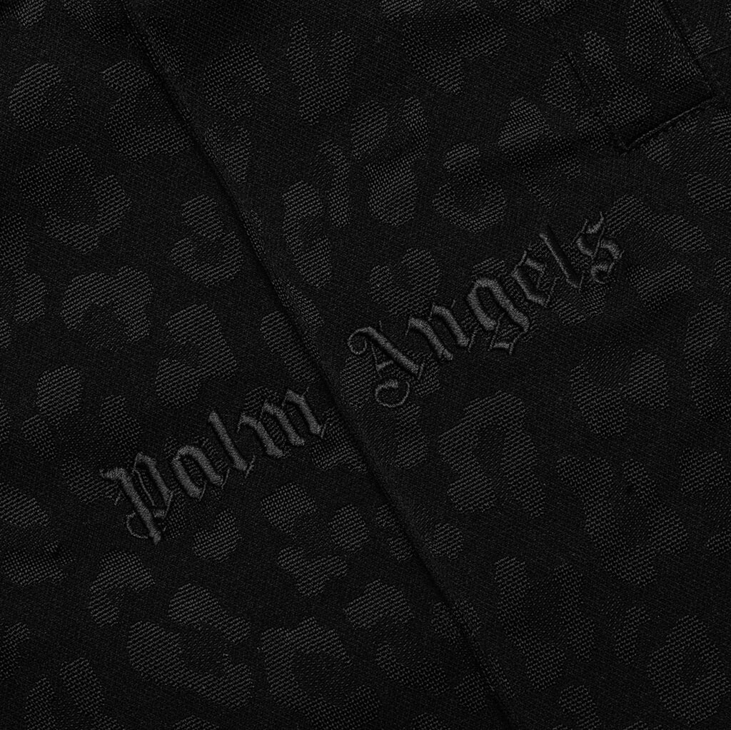 PALM ANGELS TUXEDO LEOPARD TRACK PANTS - BLACK/WHITE - 3