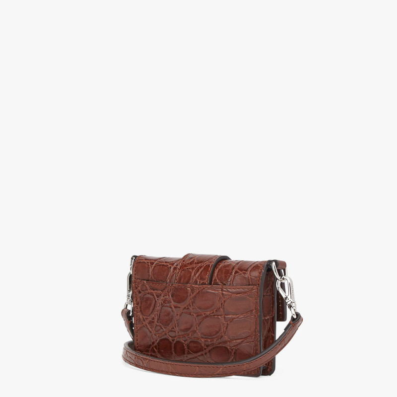 FENDI Brown caiman leather bag outlook