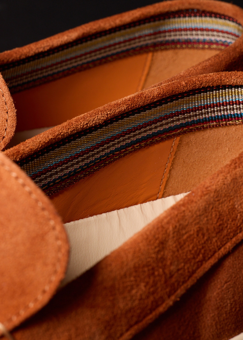 Orange Suede 'Simeon' Loafers 5