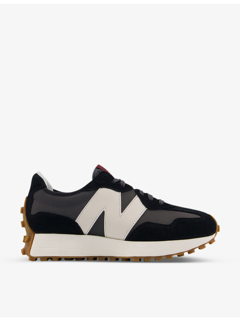 327 perforated leather and suede low-top trainers - 1