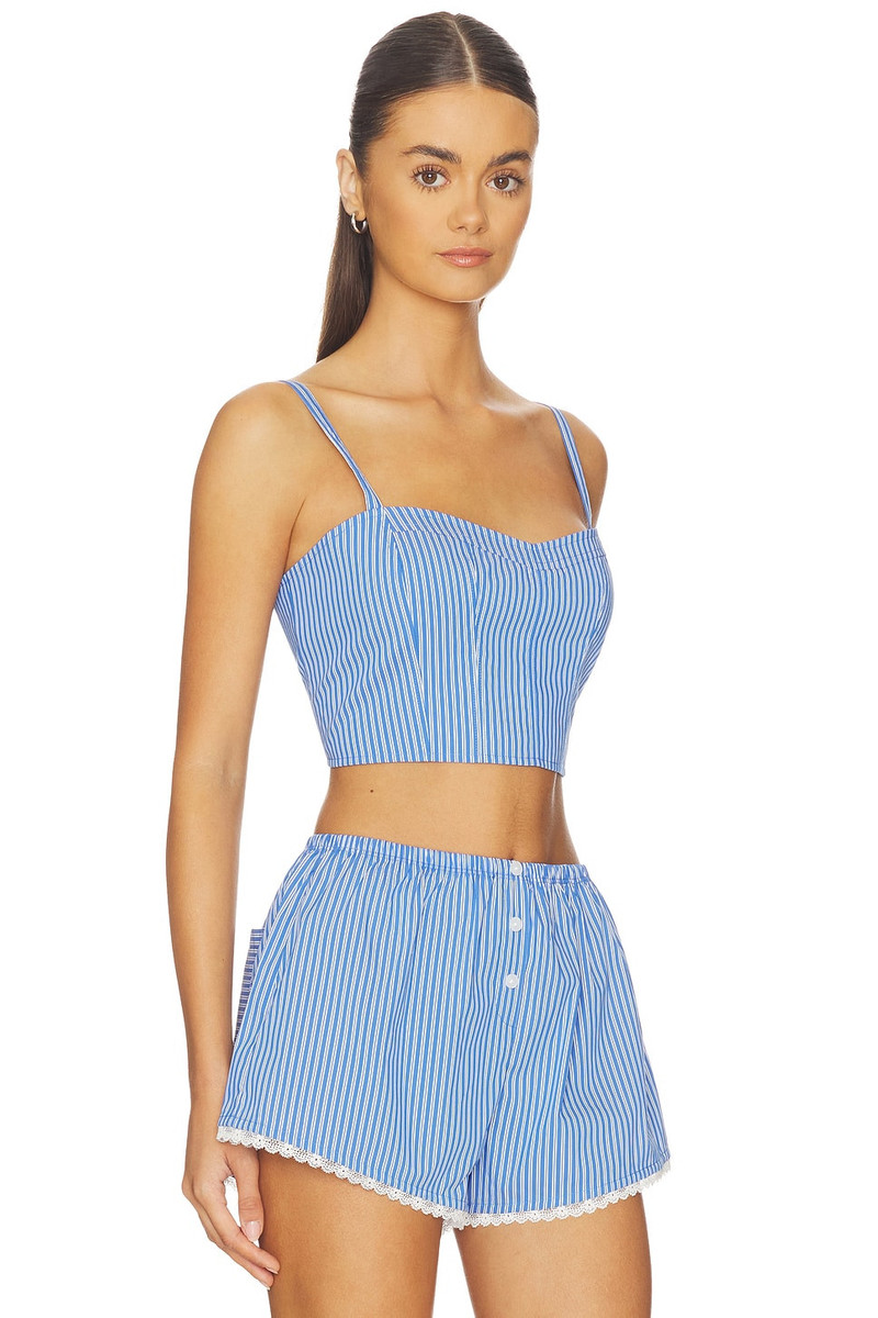 GOOD AMERICAN Poplin Bustier Cami Top outlook