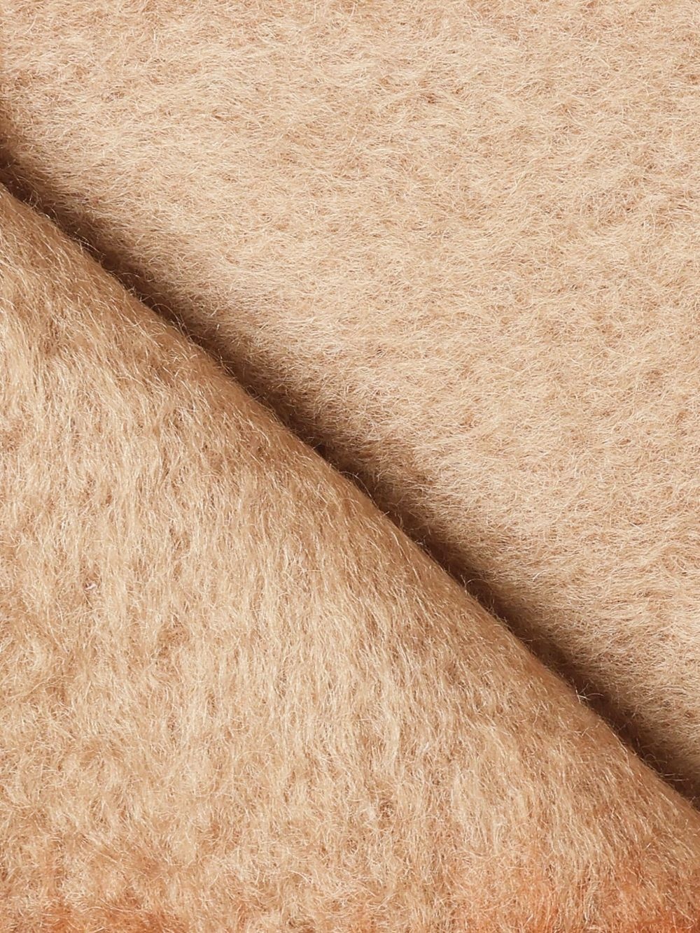 fringed leather-patch scarf - 3