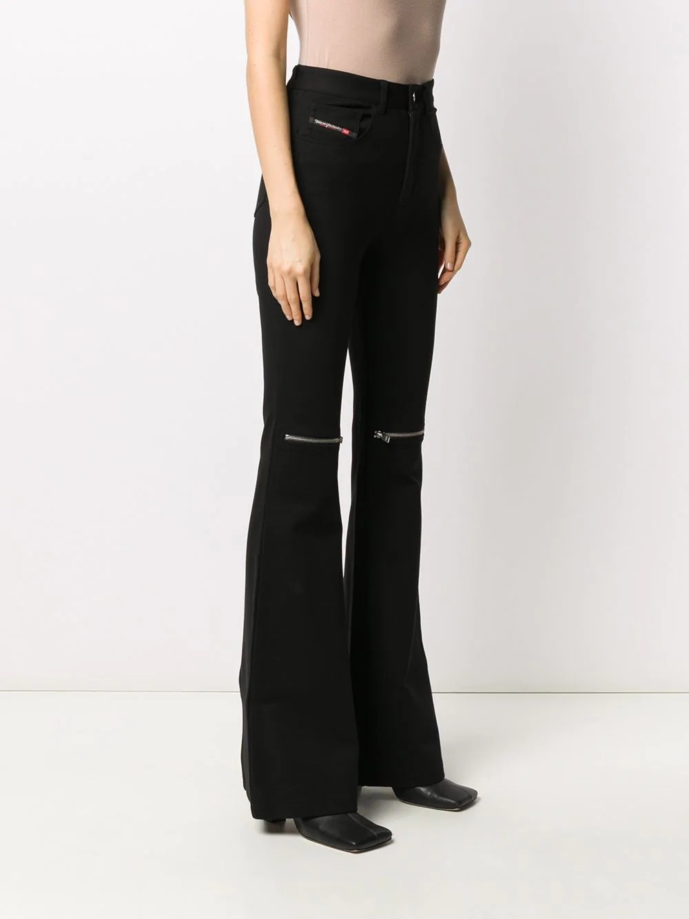 flared zip trousers - 3