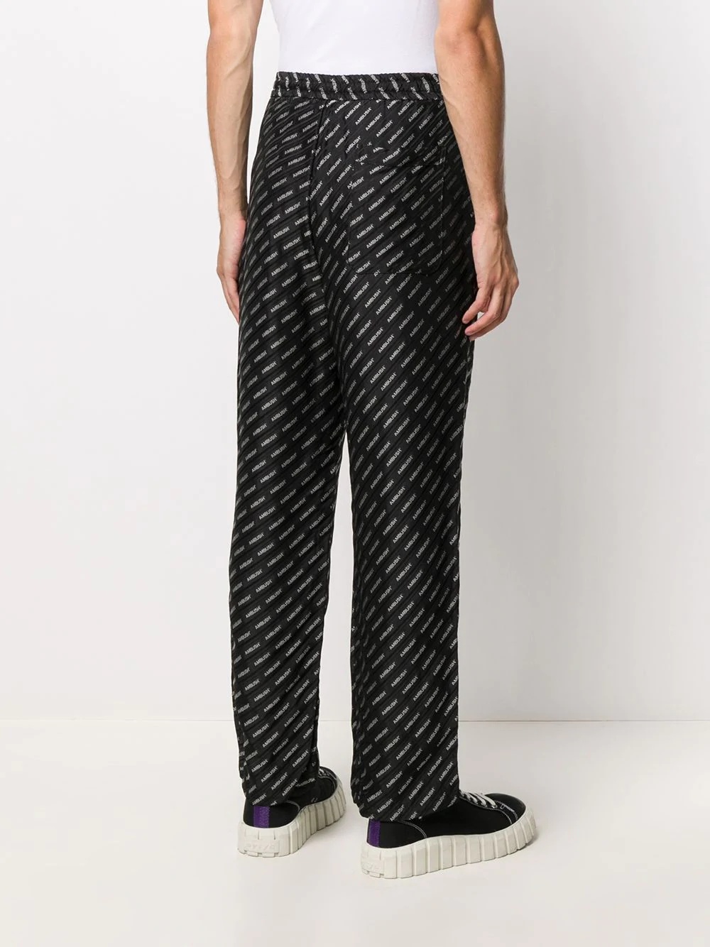 diagonal logo track pants - 4