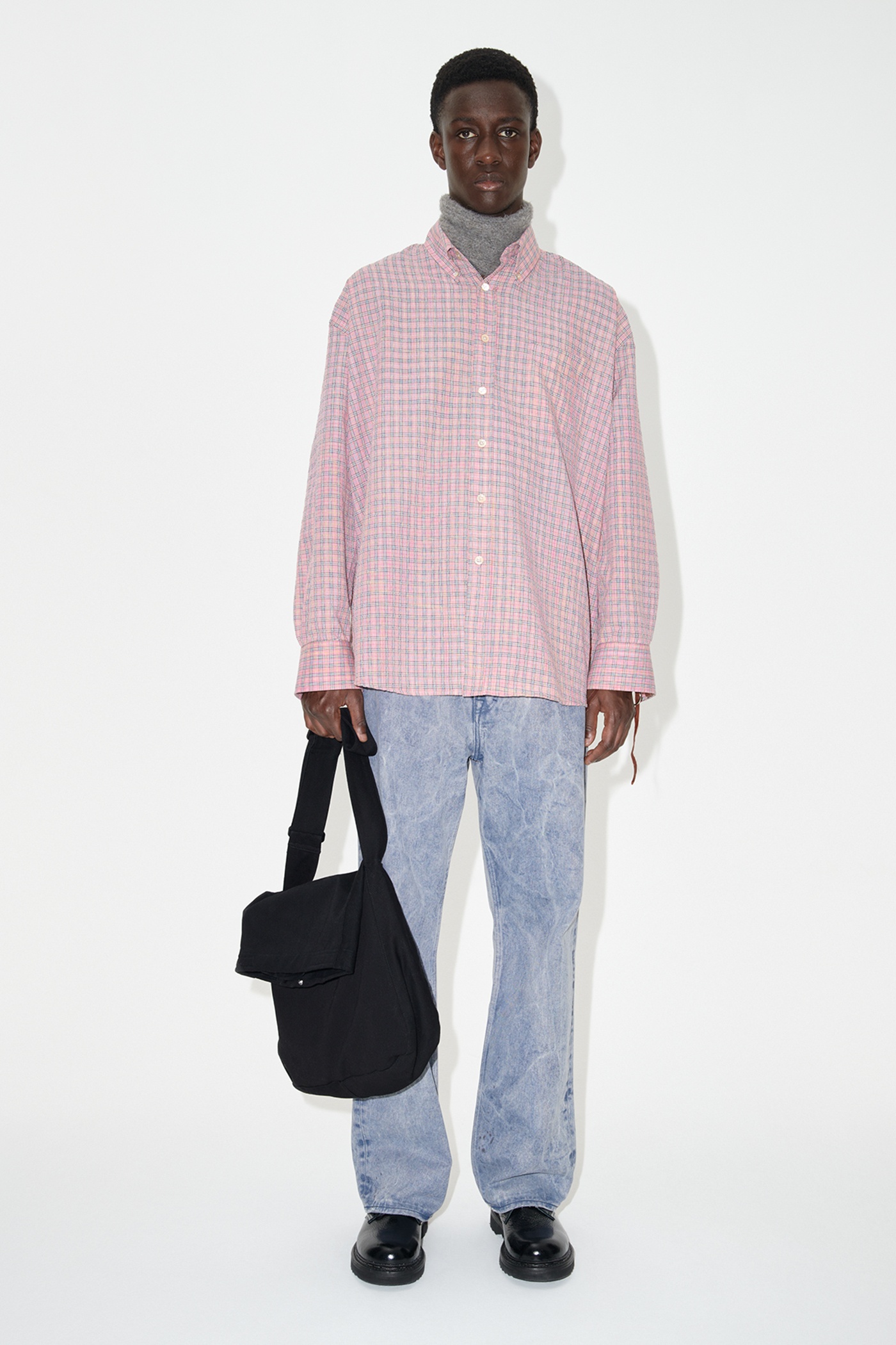 Our Legacy Borrowed BD Shirt Pink Kumble Check | REVERSIBLE