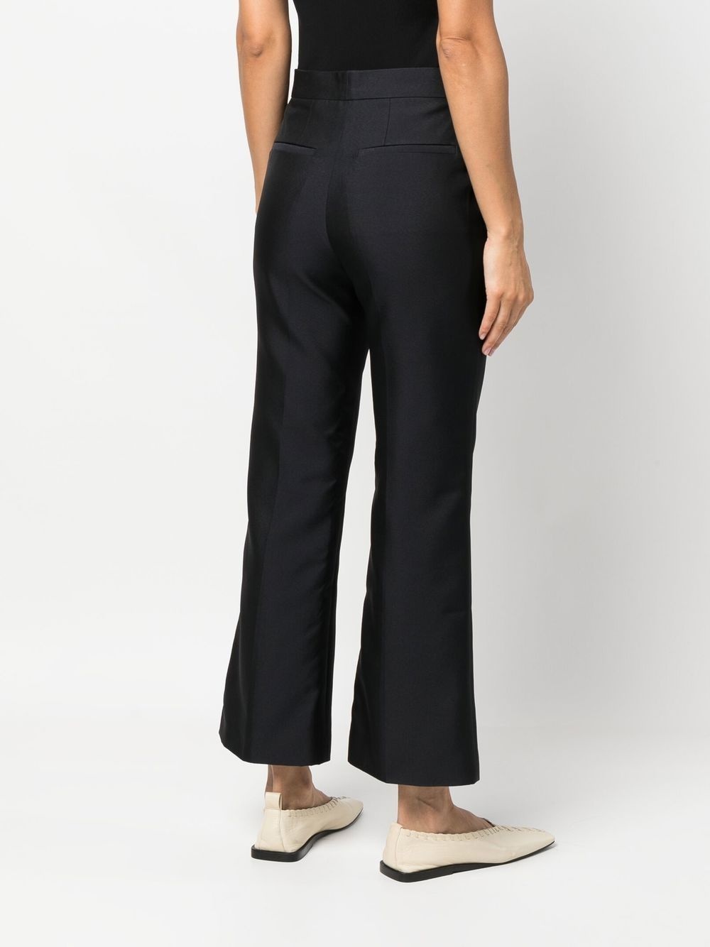 high-waisted cropped trousers - 4