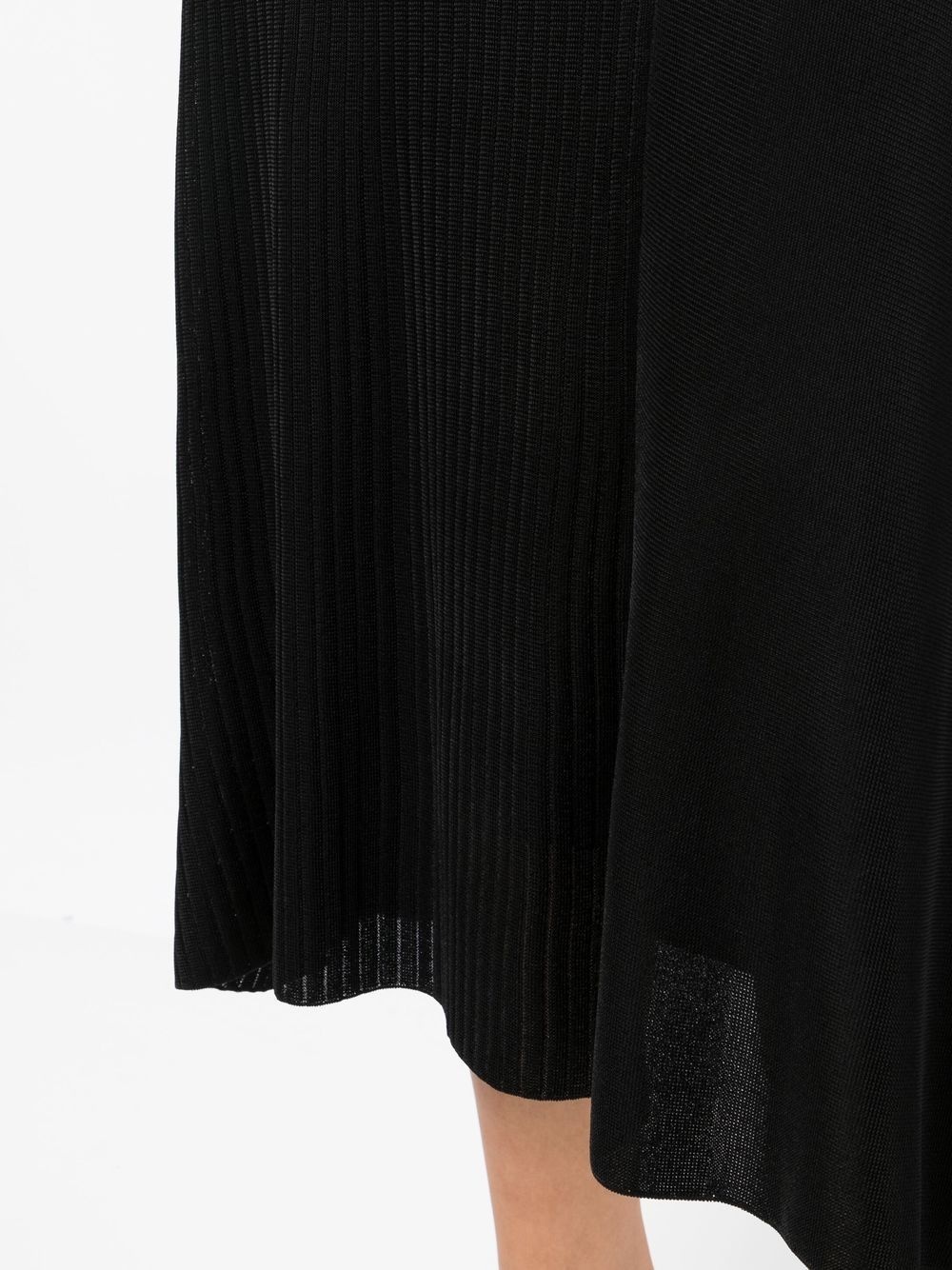 ribbed-knit A-line skirt - 5