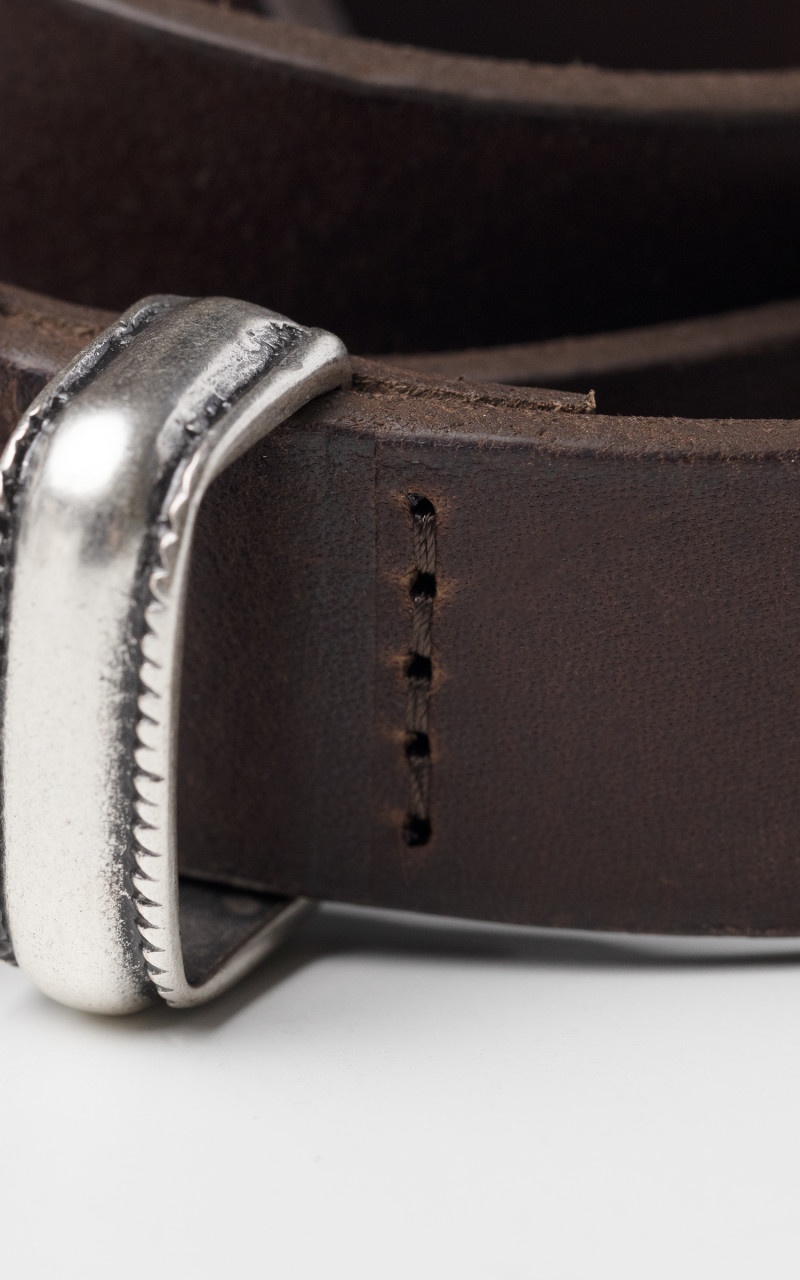 WESTERN SILVER BELT DARK BROWN - 3