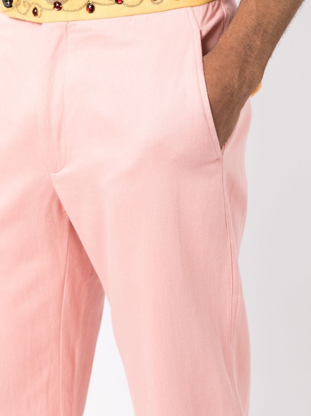 crystal-embellished cropped trousers - 5