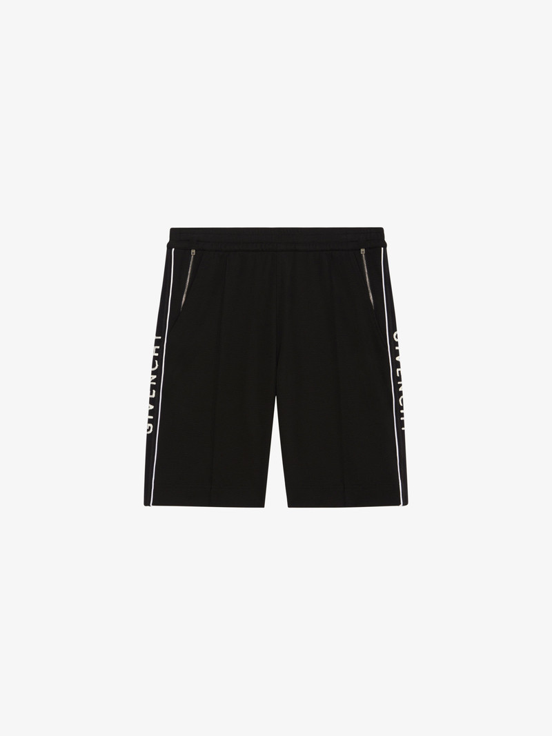 BERMUDA SHORTS IN FLEECE WITH GIVENCHY BANDS 1