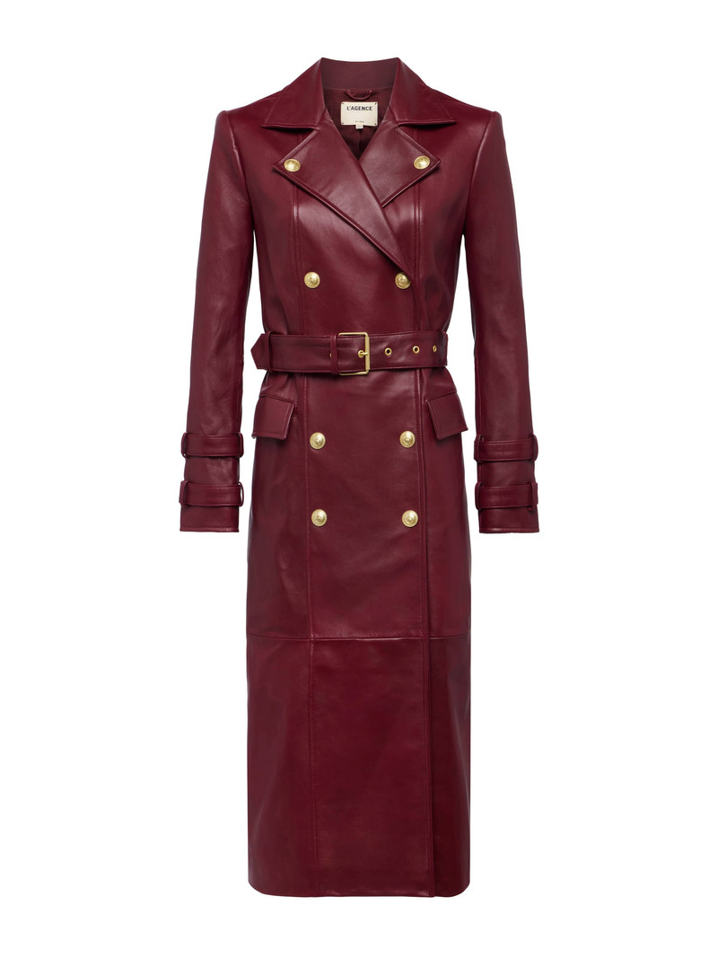 Celina Leather Trench Coat 1